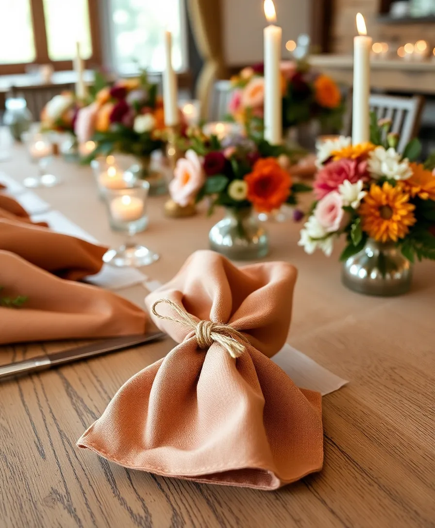 21 Stunning Rustic Wedding Decor Ideas That Will Leave You Breathless! - 8. Cloth Napkins