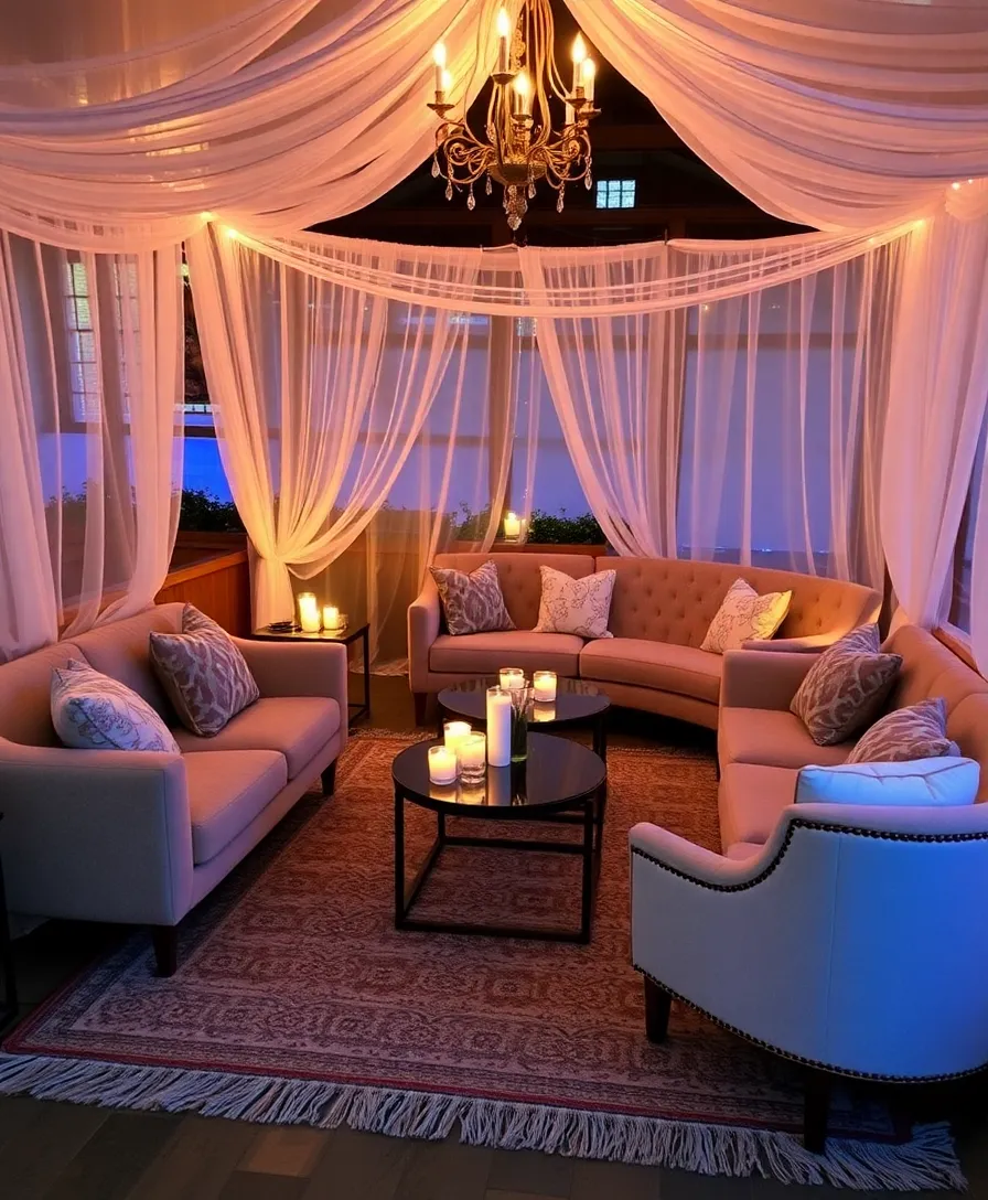 21 Stunning Romantic Wedding Decor Ideas You Will Love! - 19. Dreamy Lounge Areas