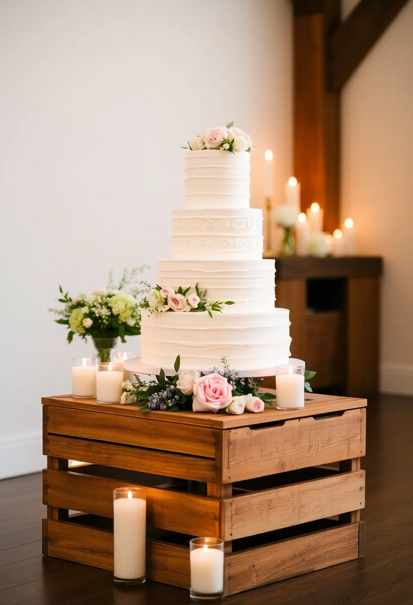 21 Stunning Wedding Decorations on a Budget (You Won't Believe #8!) - 17. Creative Cake Display