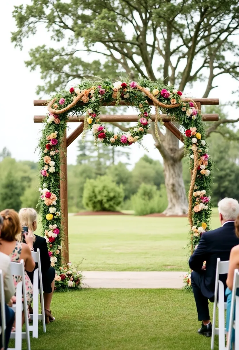 21 Stunning Wedding Decorations on a Budget (You Won't Believe #8!) - 13. Floral Hoop Garlands