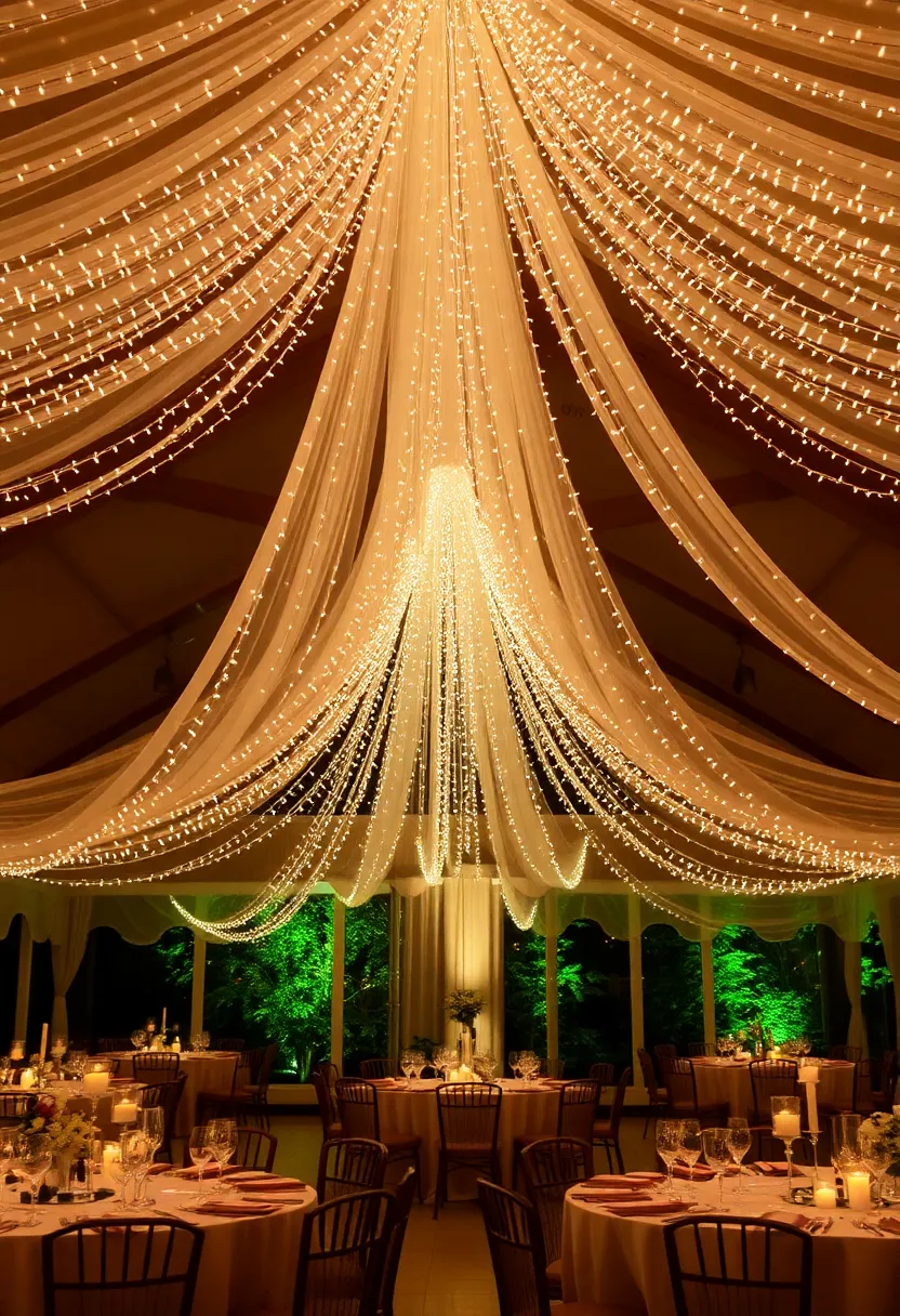 21 Stunning Wedding Decorations on a Budget (You Won't Believe #8!) - 5. Fairy Light Canopy