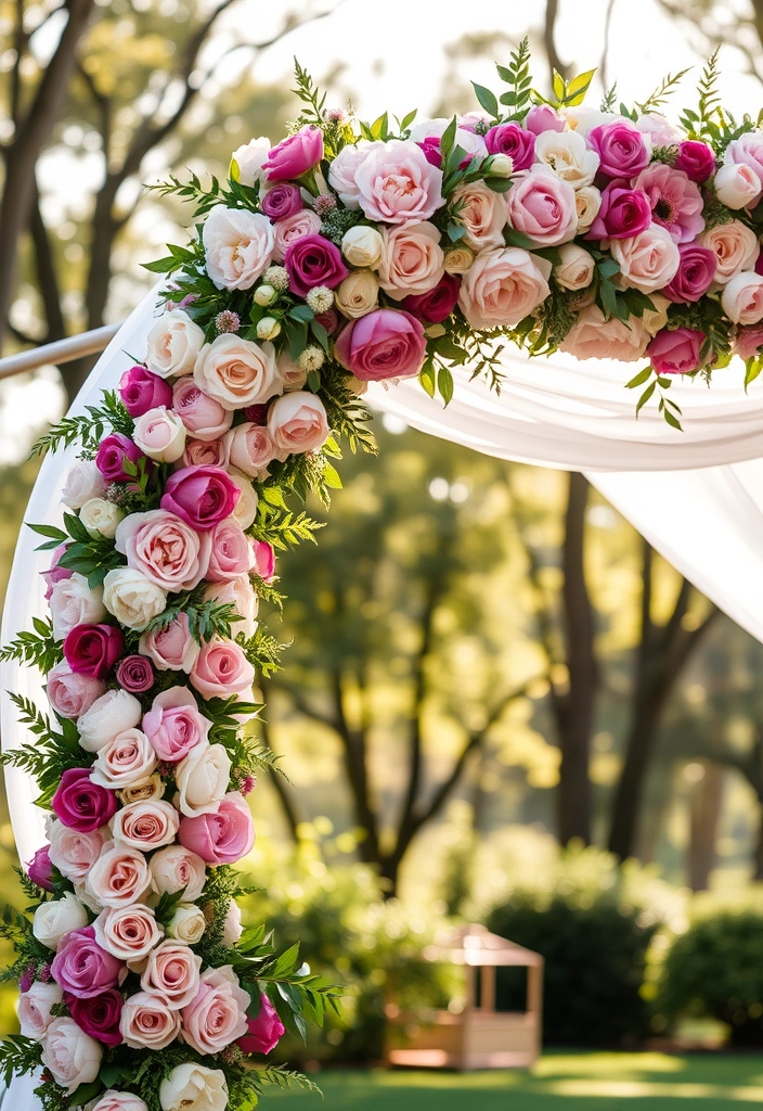 21 Stunning Wedding Stage Decorations That Will Leave You Breathless! - 1. Dreamy Floral Arch