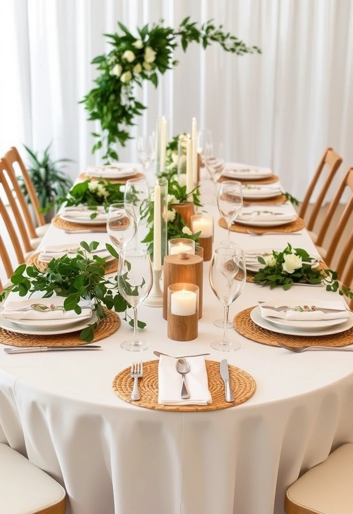 21 Gorgeous Minimalist Wedding Table Decor Inspirations You Can’t Miss! - 1. Crisp White Linens with Natural Accents