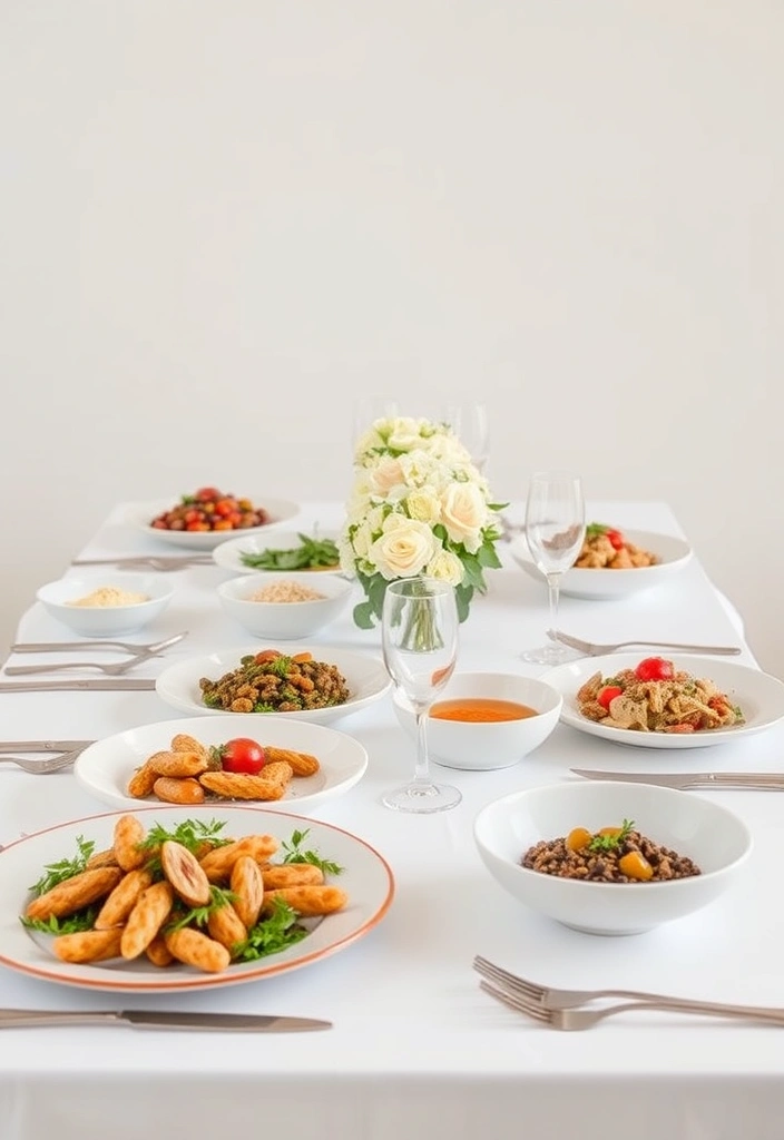 21 Gorgeous Minimalist Wedding Table Decor Inspirations You Can’t Miss! - 17. Unique Serving Dishes