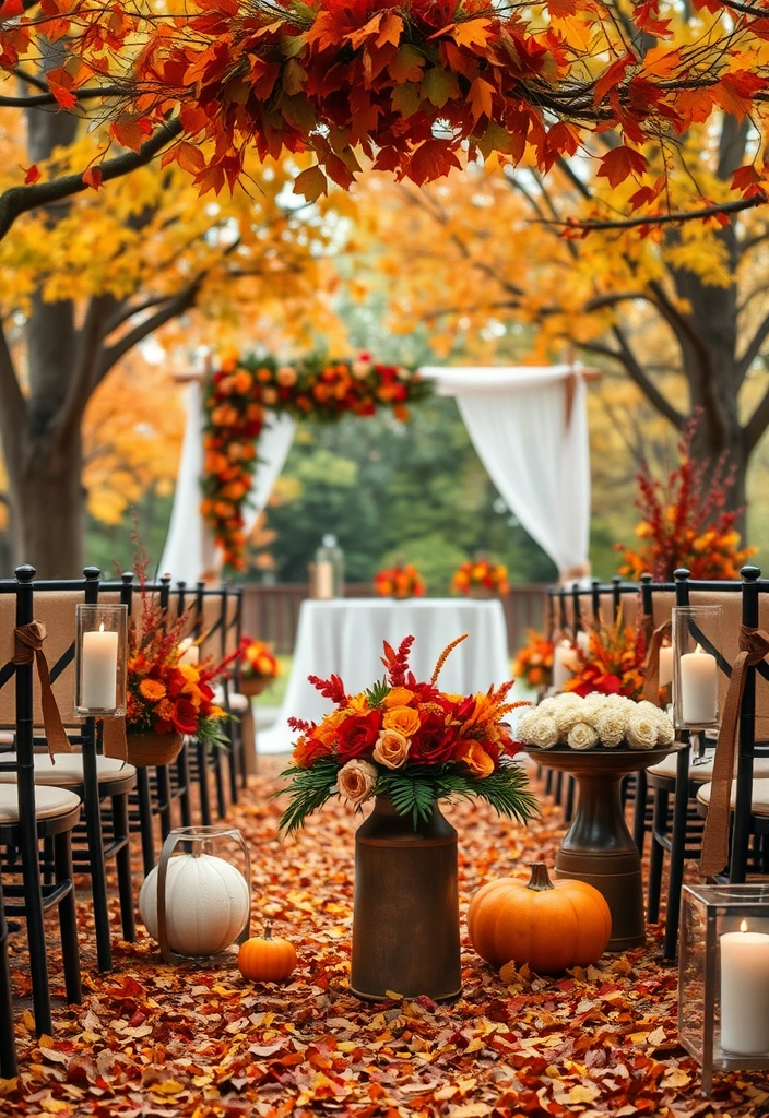 21 Stunning Wedding Ceremony Decor Ideas That Will Make Your Guests Say 'Wow!' - 15. Seasonal Splendor: Celebrate the Seasons