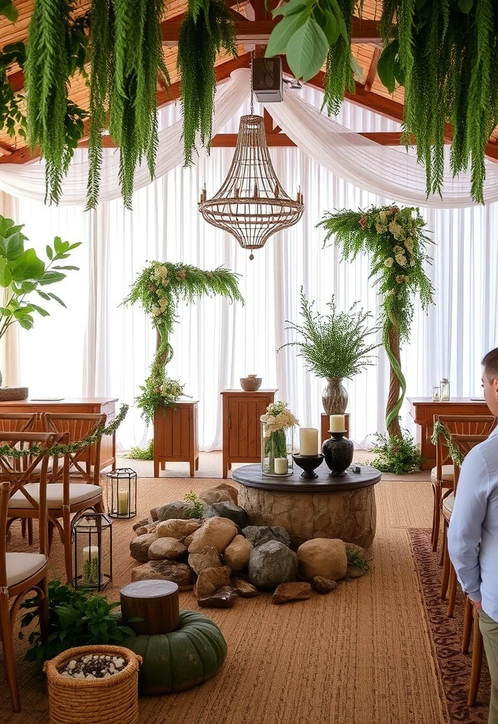 21 Stunning Wedding Ceremony Decor Ideas That Will Make Your Guests Say 'Wow!' - 19. Nature-Inspired: Earthy Elements