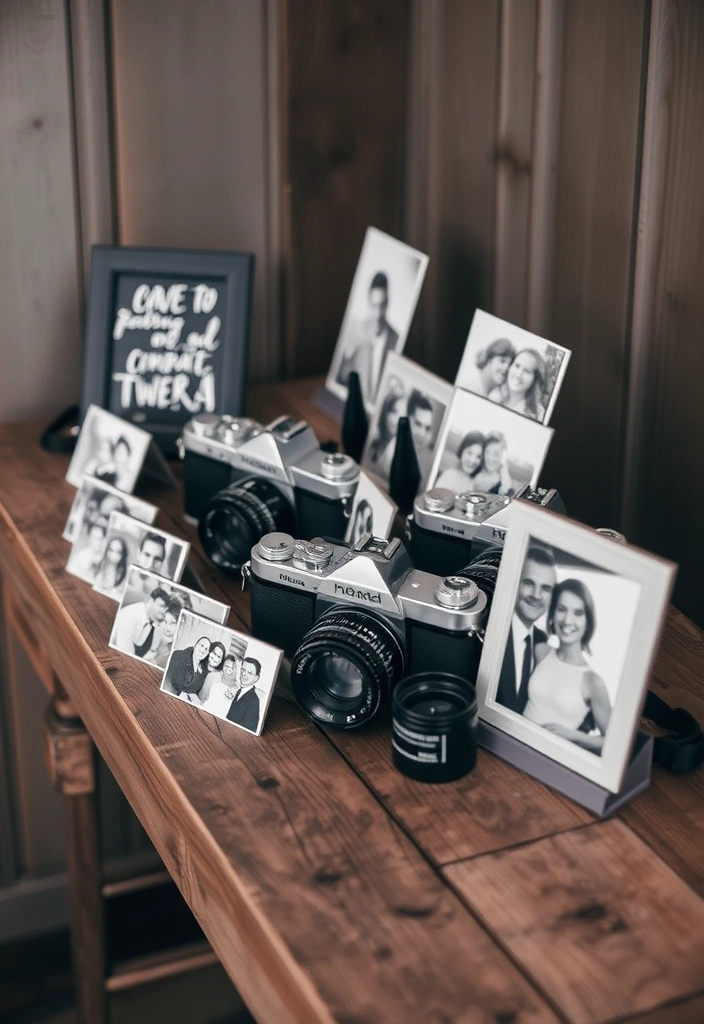 21 Stunning Wedding Church Decorations That Will Leave You Breathless! - 19. Vintage Camera Displays