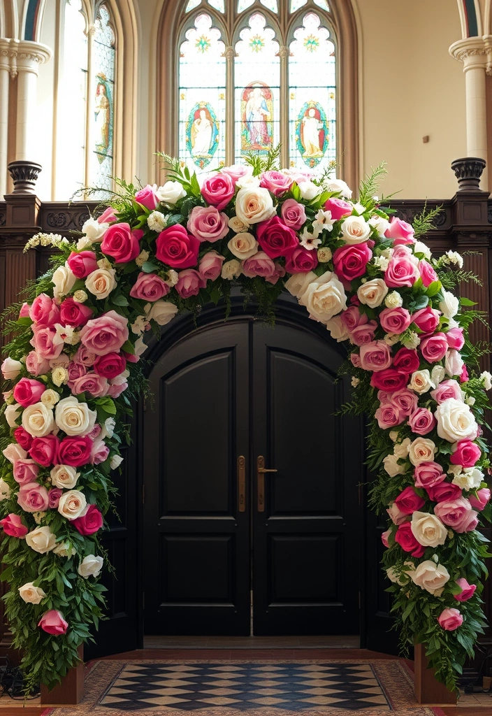 21 Stunning Wedding Church Decorations That Will Leave You Breathless! - 1. Luxurious Floral Arches